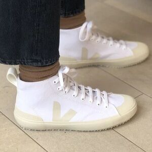 Veja Nova High Top Canvas Sneakers White / Butter
